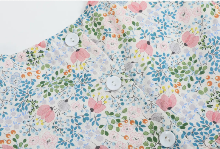 Floral Print Smocked Romper