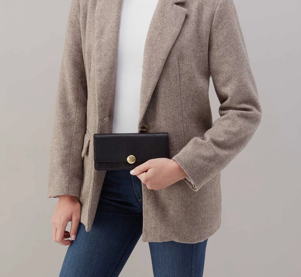 Black Hutton Large Wallet