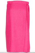 Waffle Towel Wrap-Hot Pink