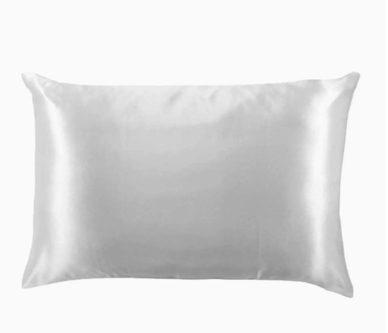 Solid Silky Satin Pillowcase-Grey
