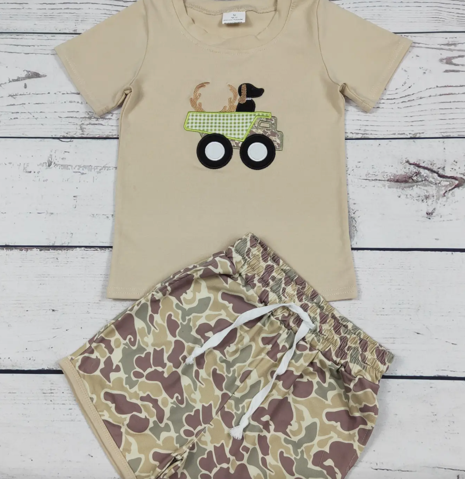 Boy Truck & Dog Short 2 pc Set