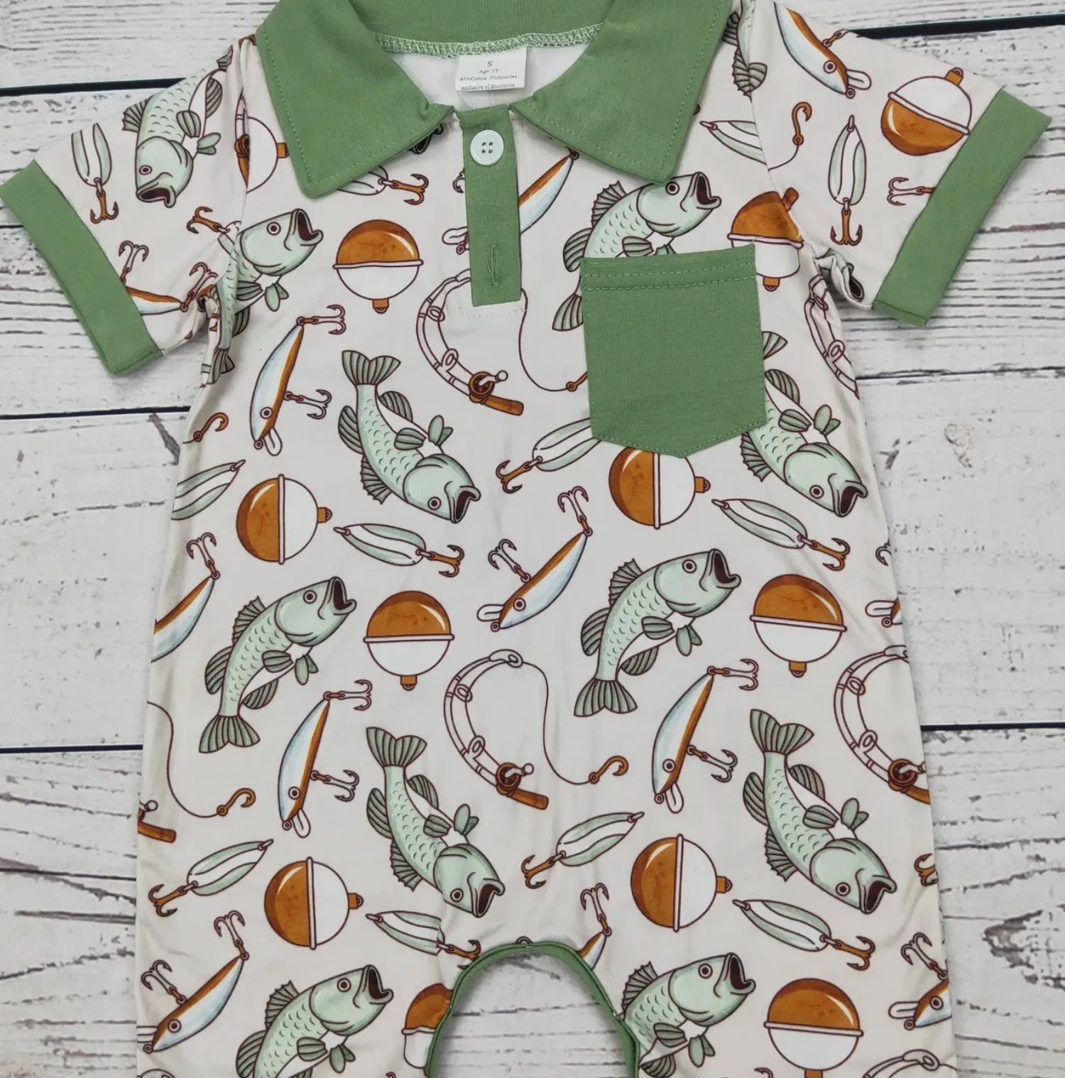 Boy Fishing Lure Romper