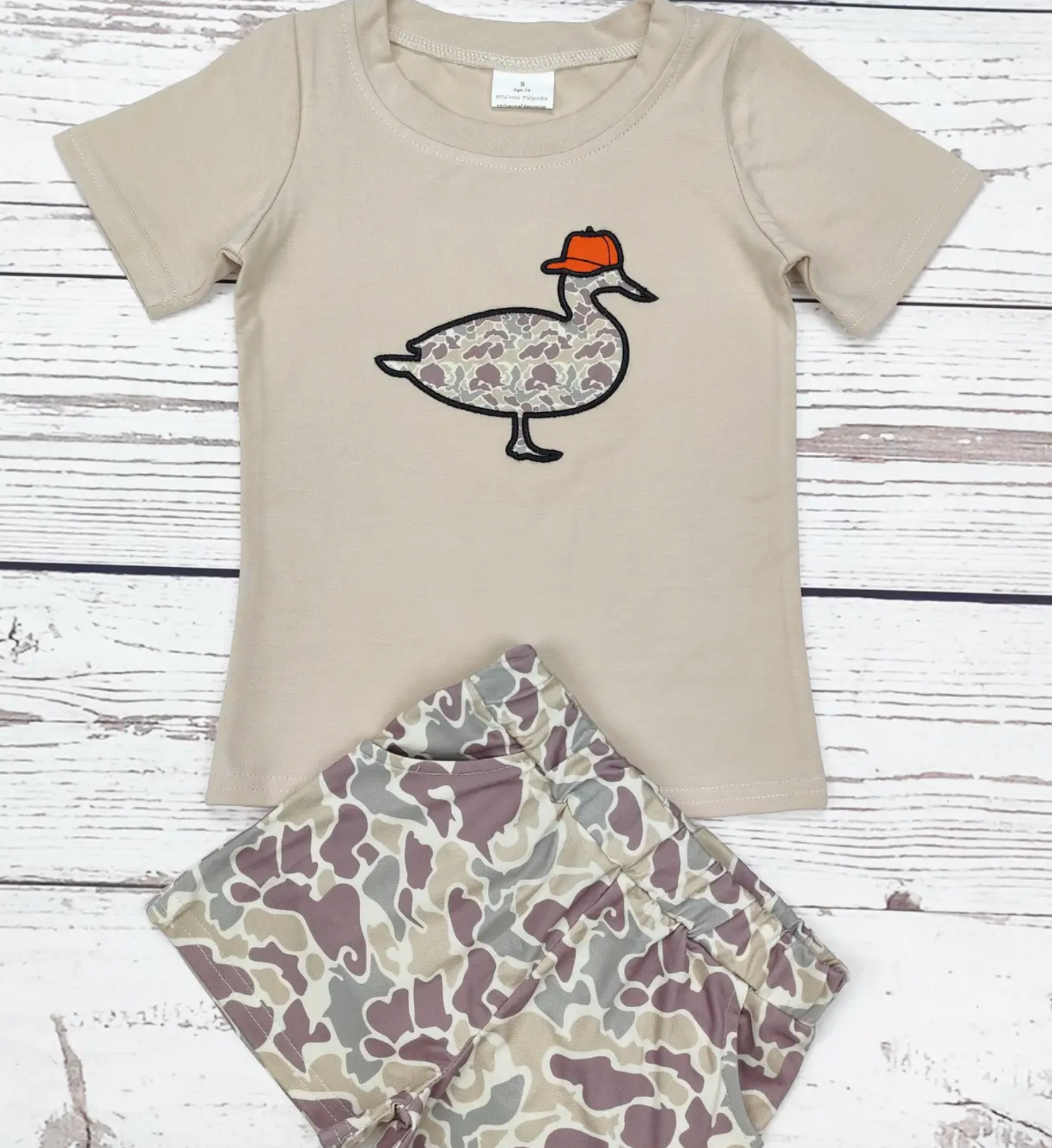 Boys Camo Duck 2pc Short Set