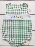 Boys Checkered Duck Romper