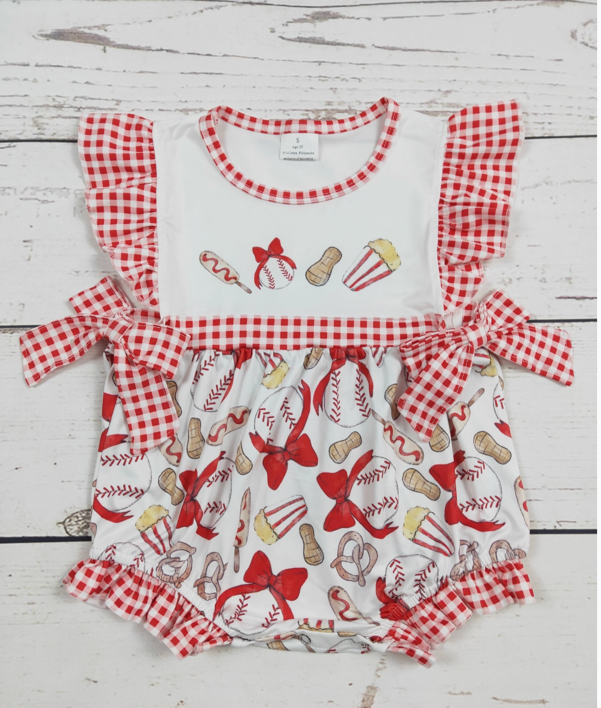 Girl Baseball Printed Bubble