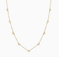 Gold Chain with Clear Circle Accents 16"-18"
