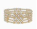 Set of 5 Beaded Silver & Gold Bracelet