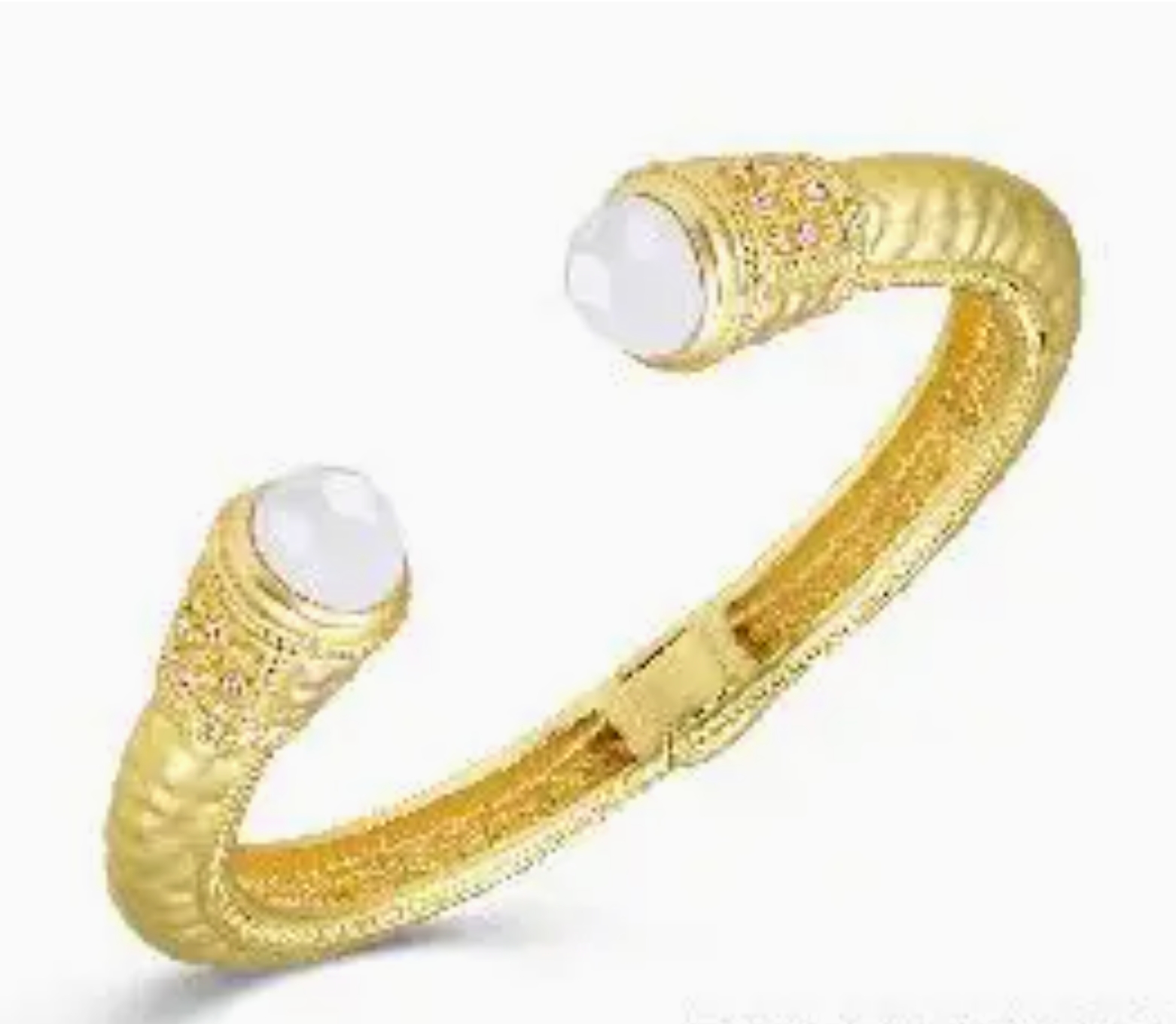 Gold Cuff Bracelet w/ Pearl