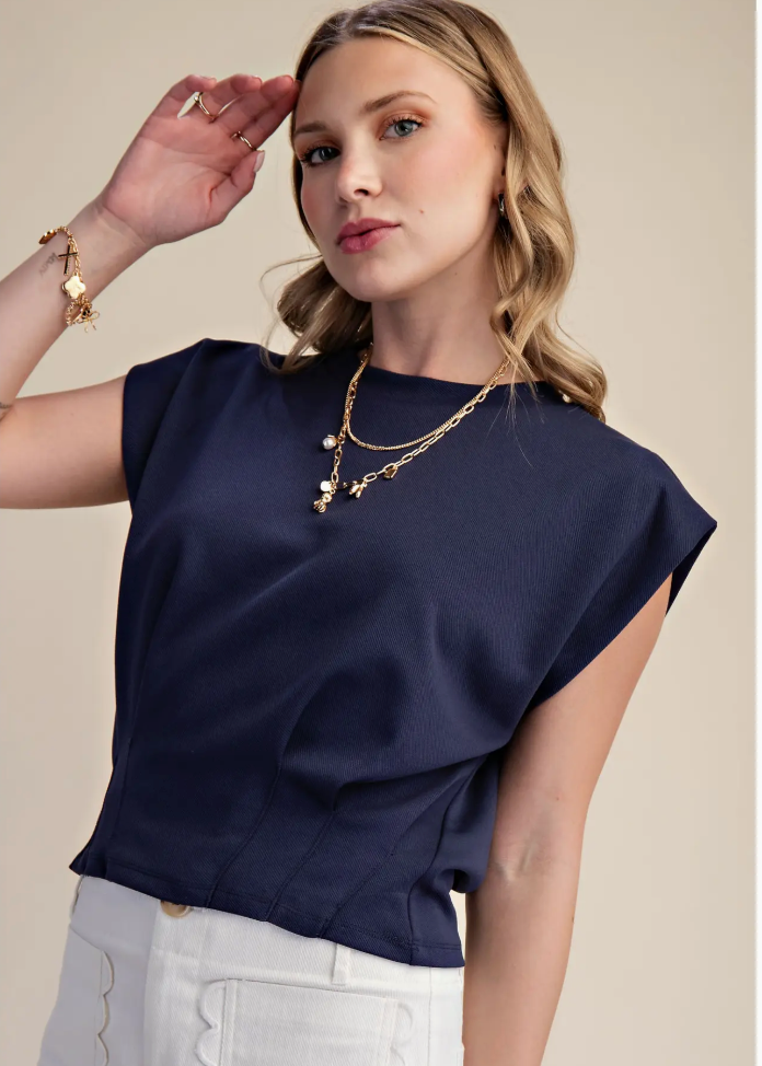 Pleated Waist Chic Top
