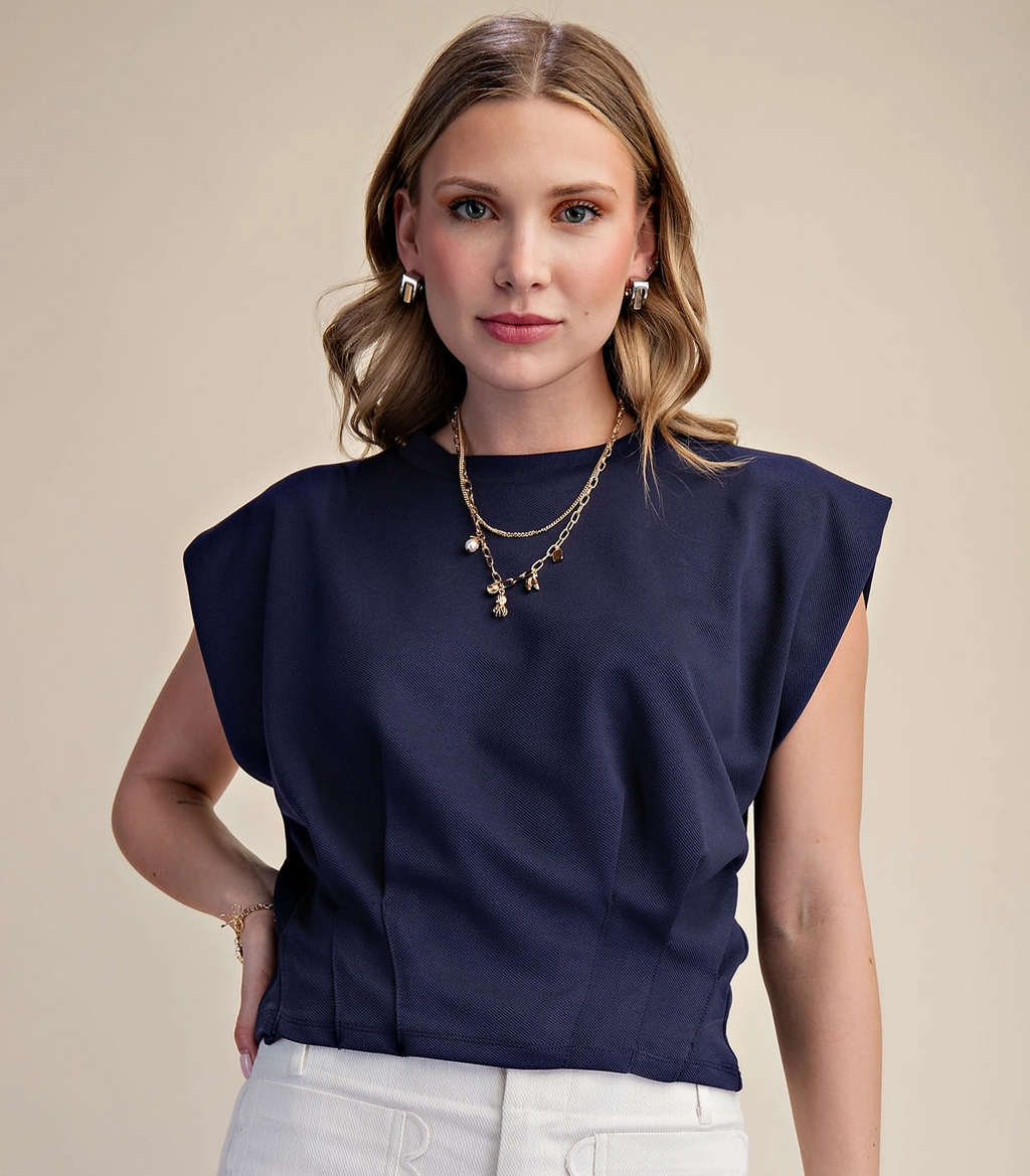 Pleated Waist Chic Top