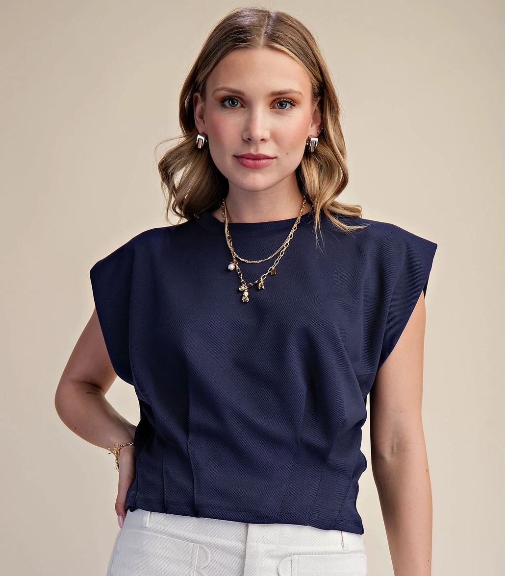Pleated Waist Chic Top