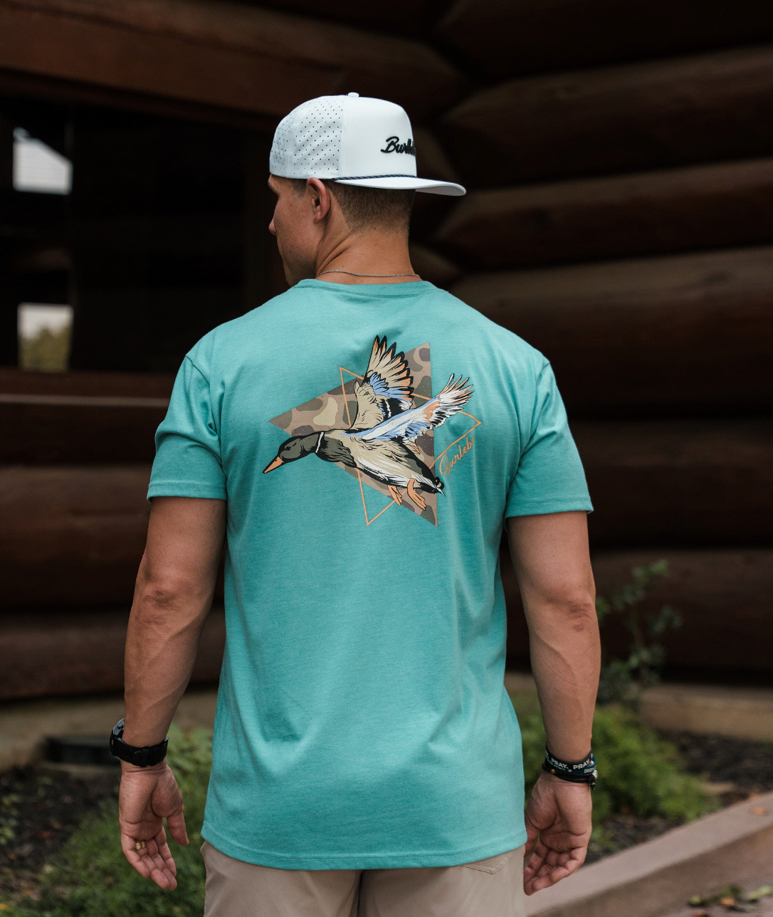 Short Sleeve T- Pintail Diving Duck - Cyan