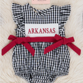 Arkansas Smocked Gingham Bubble
