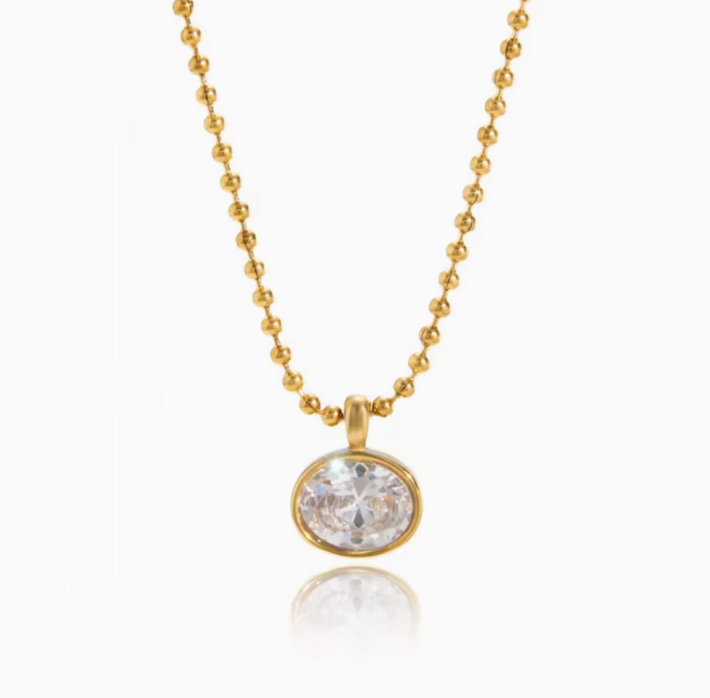 Oval Bezel Necklace