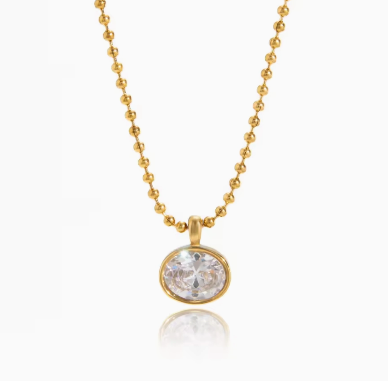 Oval Bezel Necklace
