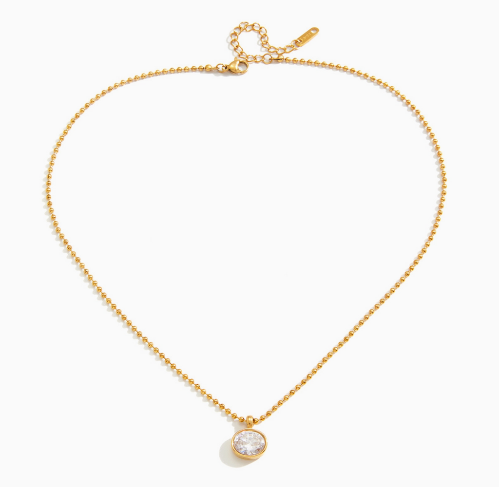 Oval Bezel Necklace