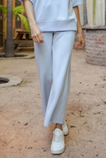 Scuba Cropped Wide Pant Frost Blue
