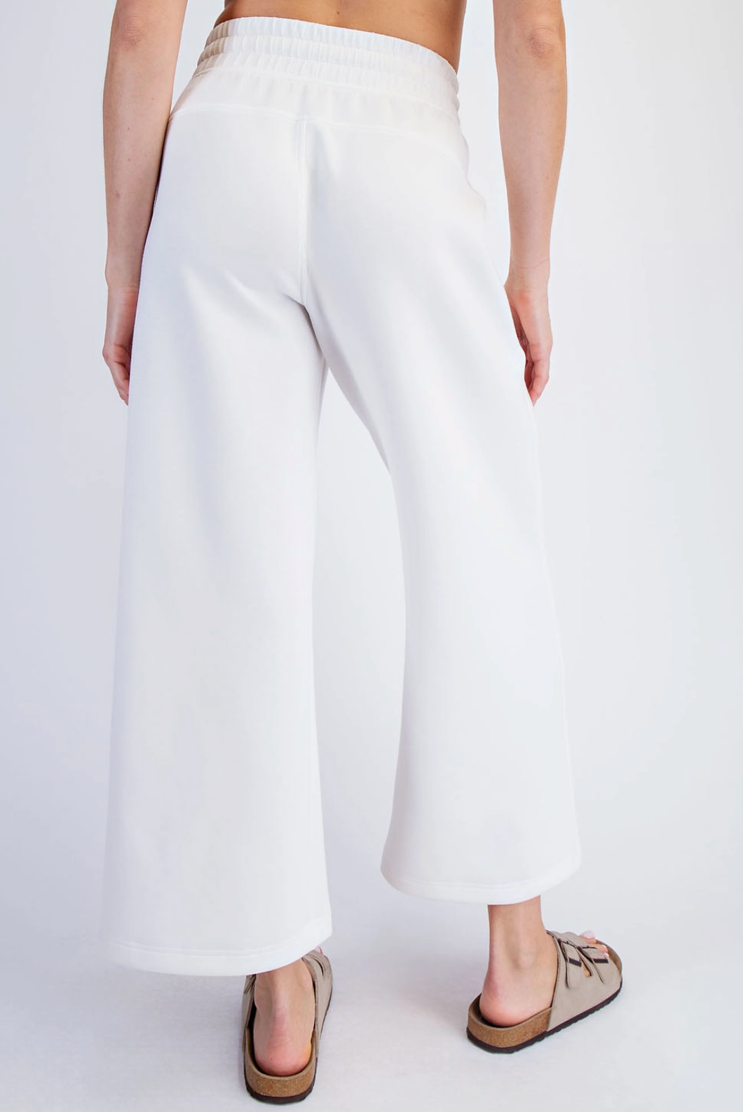 Scuba Cropped Wide Pant Frost Blue