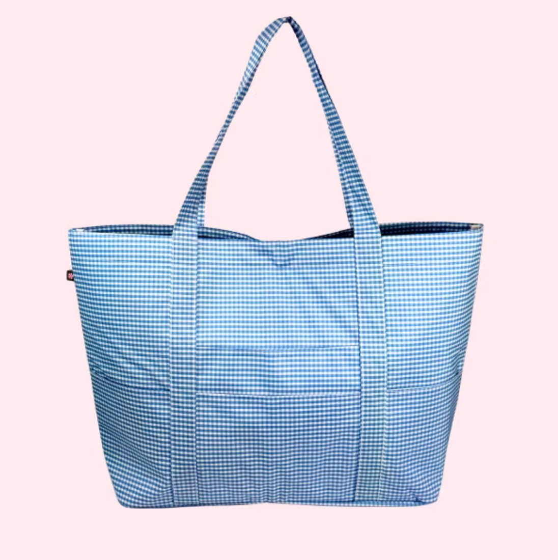 Baby Blue Wipeable Gingham Big Mama Tote