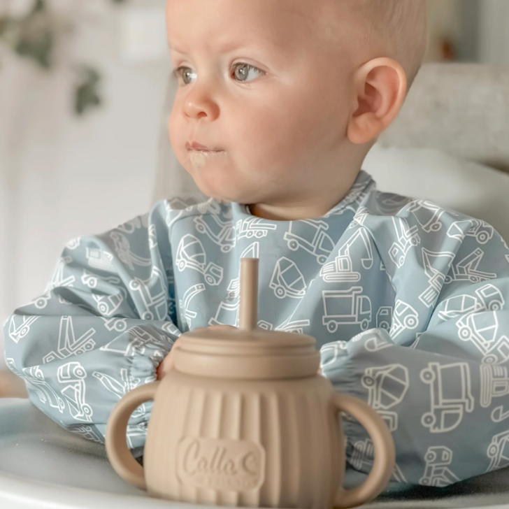 The Grayson Long Sleeve Bib - Construction Powder Blue