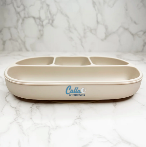 4 Section Suction Plate - Powder Blue