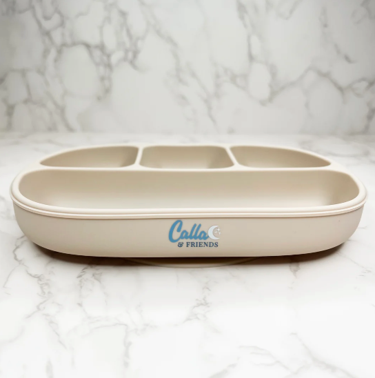 4 Section Suction Plate - Petal Pink