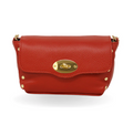 Red Italian Leather Crossbody Purse