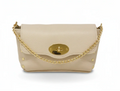 Ivory Italian Leather Crossbody Purse