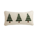 White Christmas Embroidery Pillow
