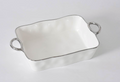 Rectangular Baking Dish w/ Handles-Silver