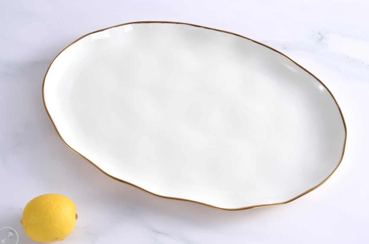 Oval Tray -Gold