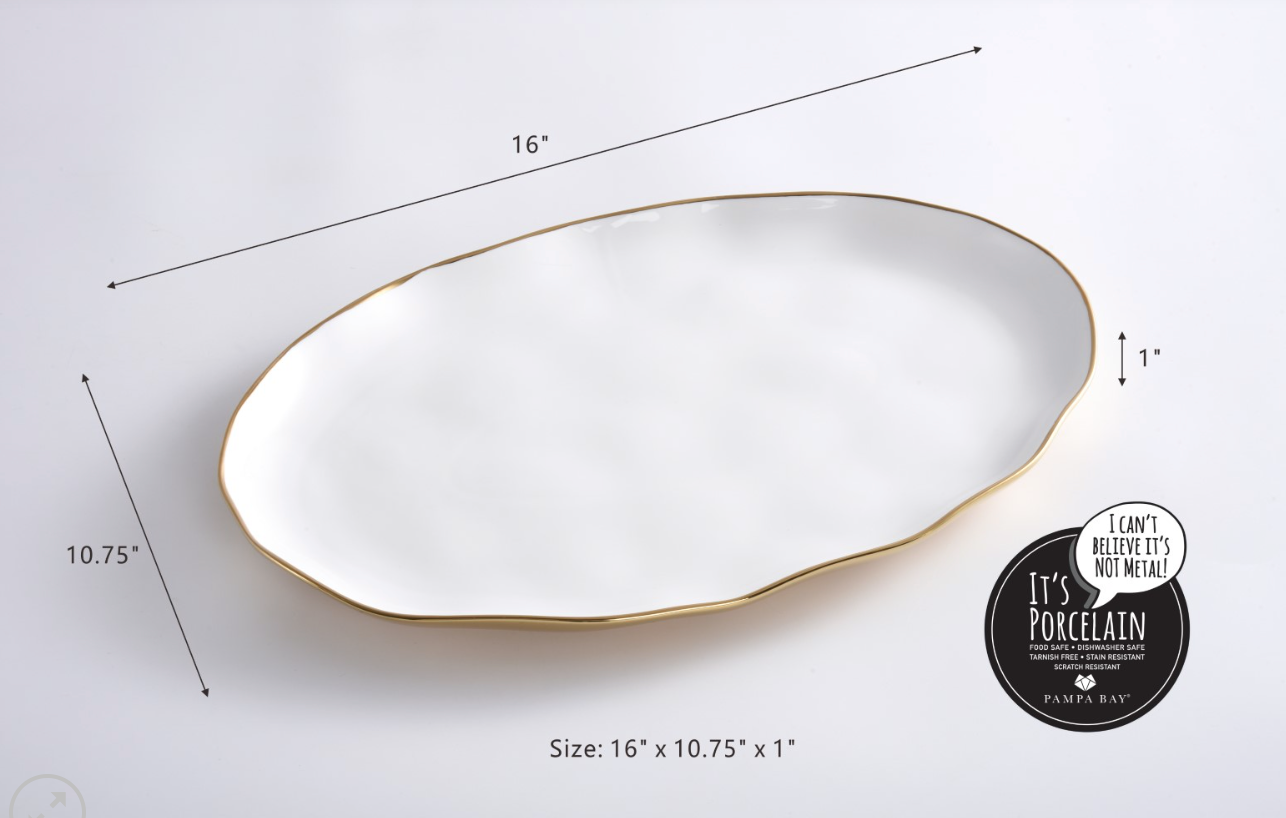 Oval Tray -Gold