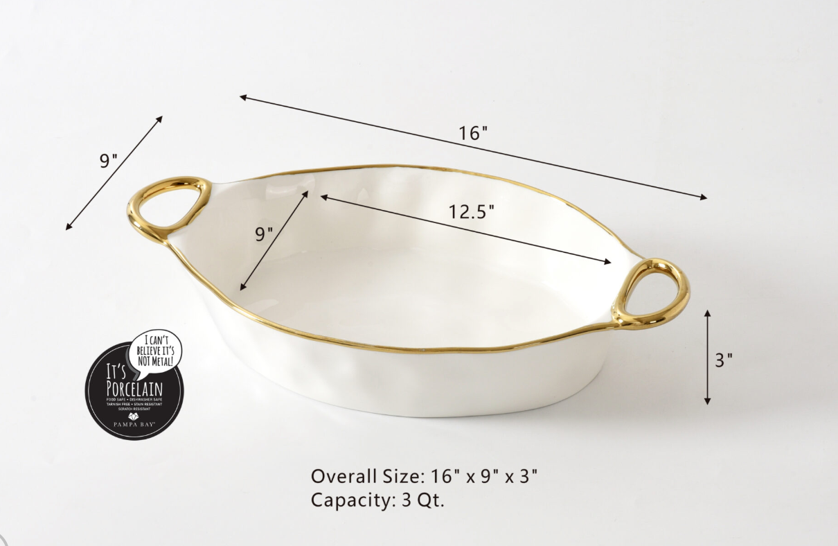 Oval Baking Dish w/ Handles