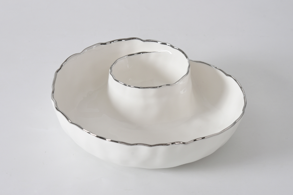 Round Chip and Dip-Silver