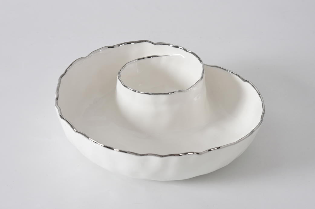 Round Chip and Dip-Silver