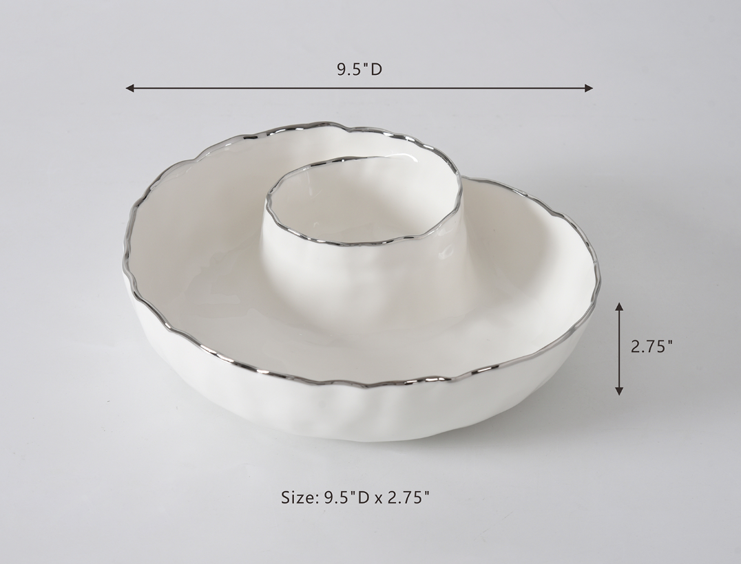 Round Chip and Dip-Silver