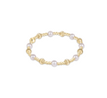 Dignity Sincerity Gold 5mm Bracelet - Pearl
