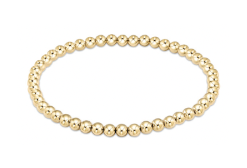 Classic Gold 4mm Bracelet-EXTENDS