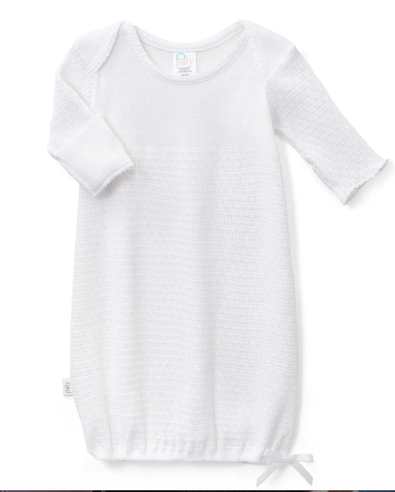 Paty Knit Gown-White
