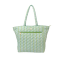 Rosemary Stripe Blue Quilted Tote Bag