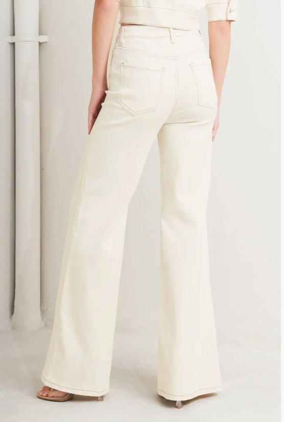 A Twill Pant - Ecru