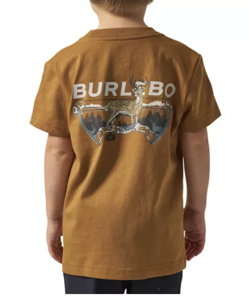 YOUTH SHORT SLEEVE TEE - BOW HUNTER - LIGHT BROWN