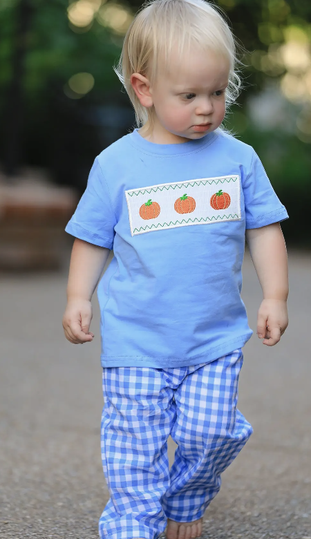Blue Pumpkin Smock Embroidery set