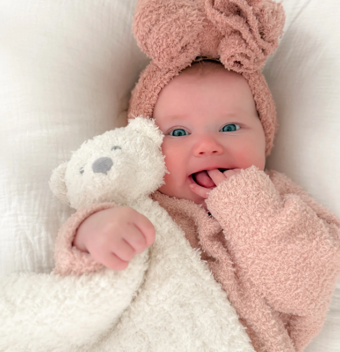 Little Snuggles Lovey - Bear-Petal Pink