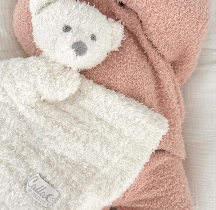 Little Snuggles Lovey - Bear-Petal Pink