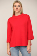 Bell Sleeve Sweater - Red