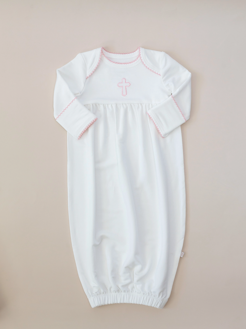 Pink Cross Embroidered Gown - Newnorm