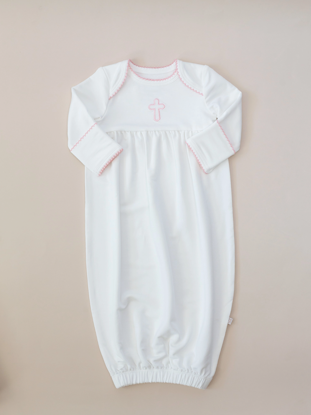 Pink Cross Embroidered Gown - Newnorm