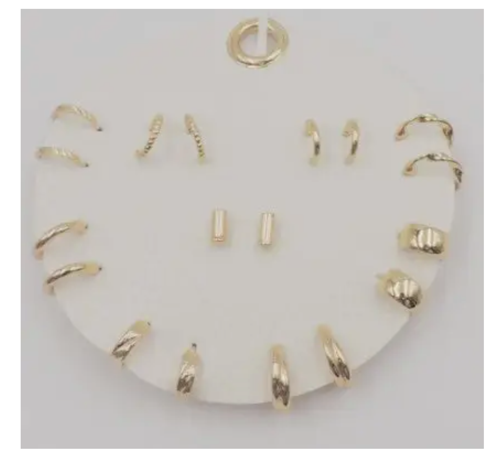 Set of 9 Geometric Stud and Hoop Sets