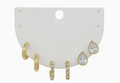 Set of 3 Pave Hoop Teardrop Stone Earrings